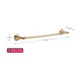 Delta Cassidy 24 in. Single Towel Bar, Champagne Bronze thumbnail 5
