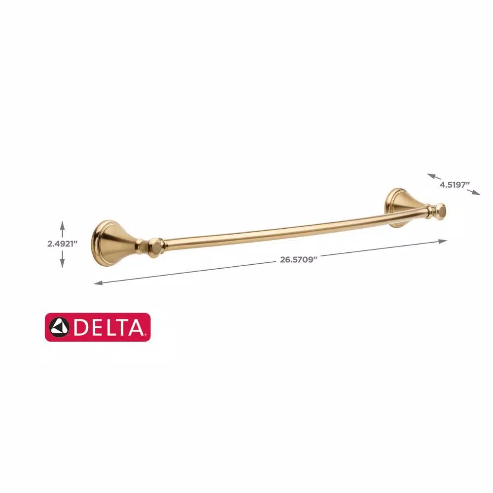 Delta Cassidy 24 in. Single Towel Bar, Champagne Bronze