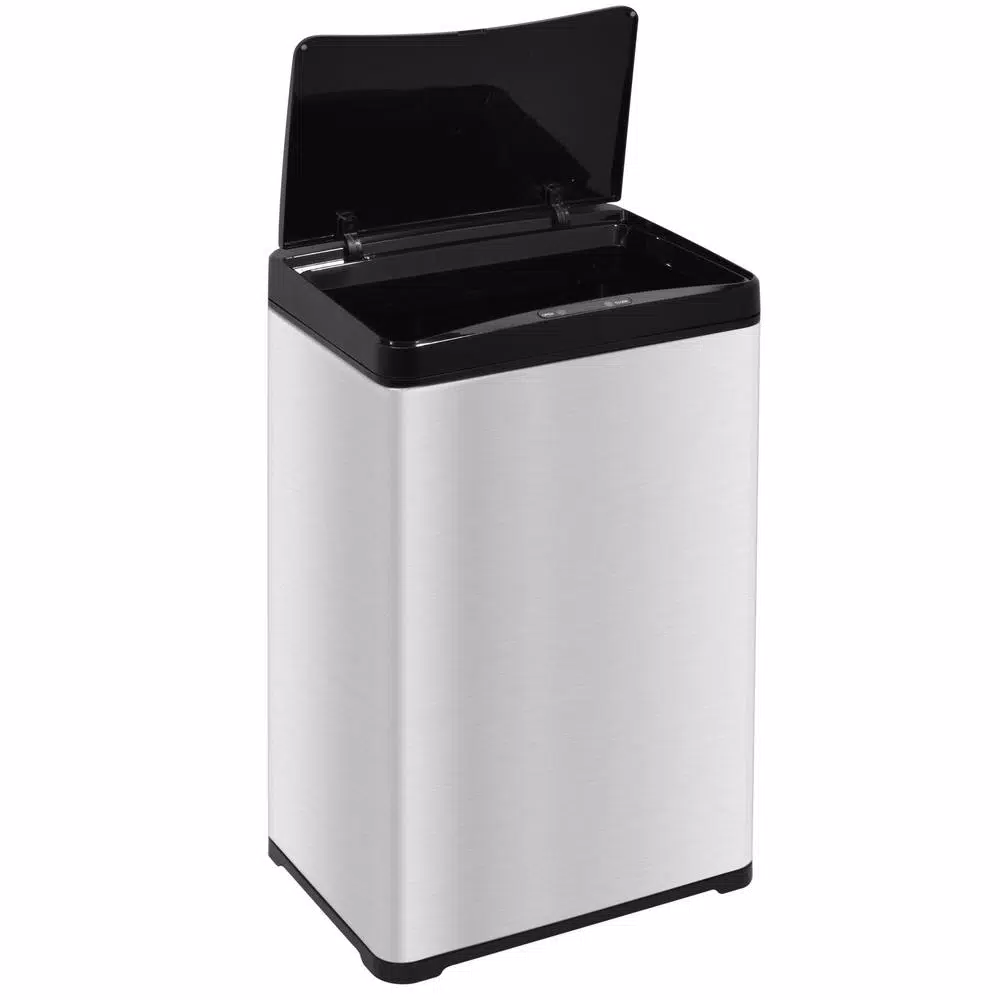 Innovaze 10.6 Gallon Stainless Steel Motion Sensing Touchless Kitchen Trash Can, Fingerprint Resistant