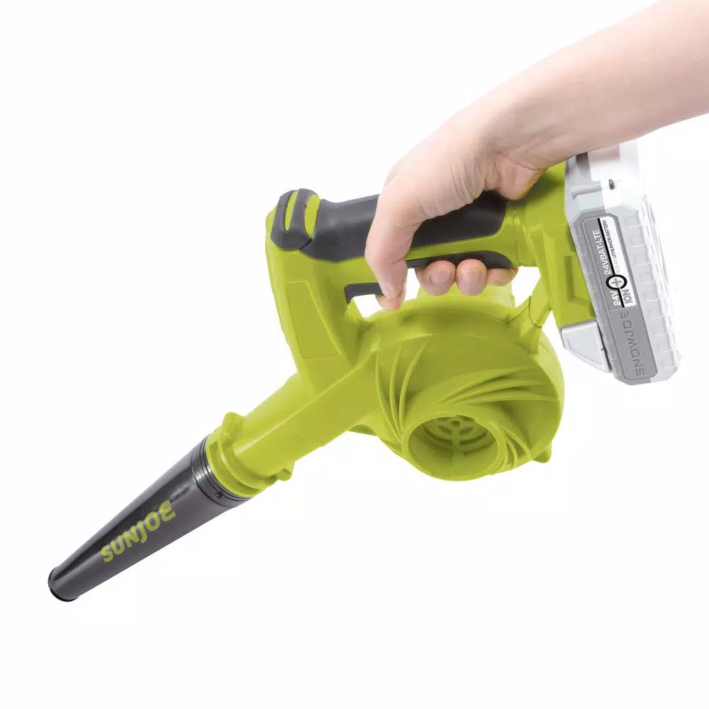 Sun Joe 24V iON+ Cordless Workshop Blower and Vacuum Kit with 2.0 Ah Battery and Charger
