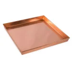 Achla Designs 10.75 in. Square Copper Plated Stainless Steel Decorative Serving Tray thumbnail 5