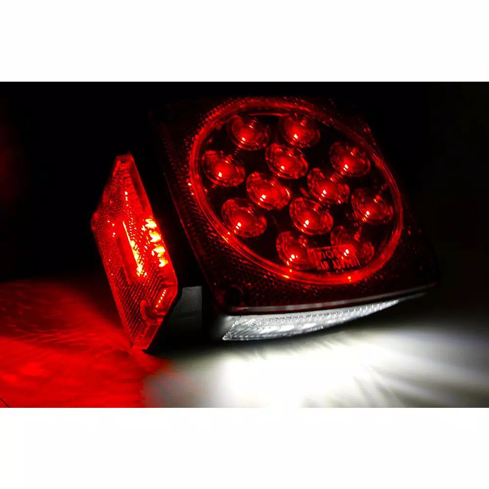 MaxxHaul 12V LED Submersible Trailer Tail Light Kit, DOT Compliant Combination Stop/Turn/Signal