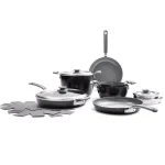 GreenPan Levels Essential 10-Piece Aluminum Ceramic Nonstick Cookware Set, Gray thumbnail 1