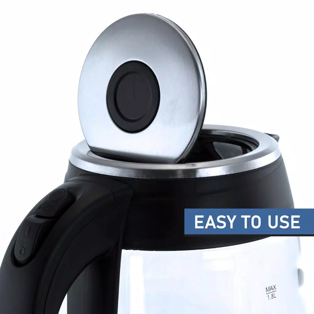 MegaChef Mega Chef 1.8L Glass and Stainless Steel Electric Tea Kettle