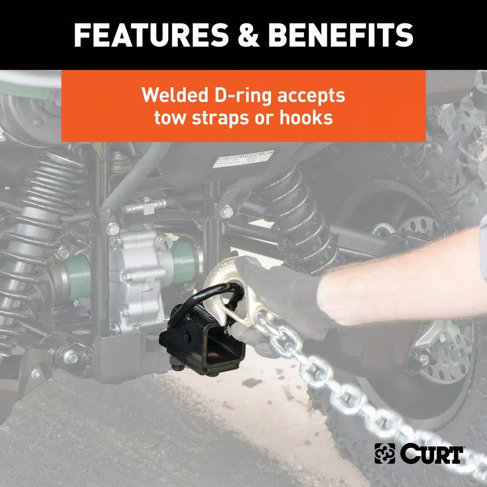 CURT Bolt-On ATV Tongue Adapter with 2" Receiver