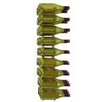 Epicureanist 27-Bottle Metal Wall-Mounted Wine Rack - Nickel Finish thumbnail 2