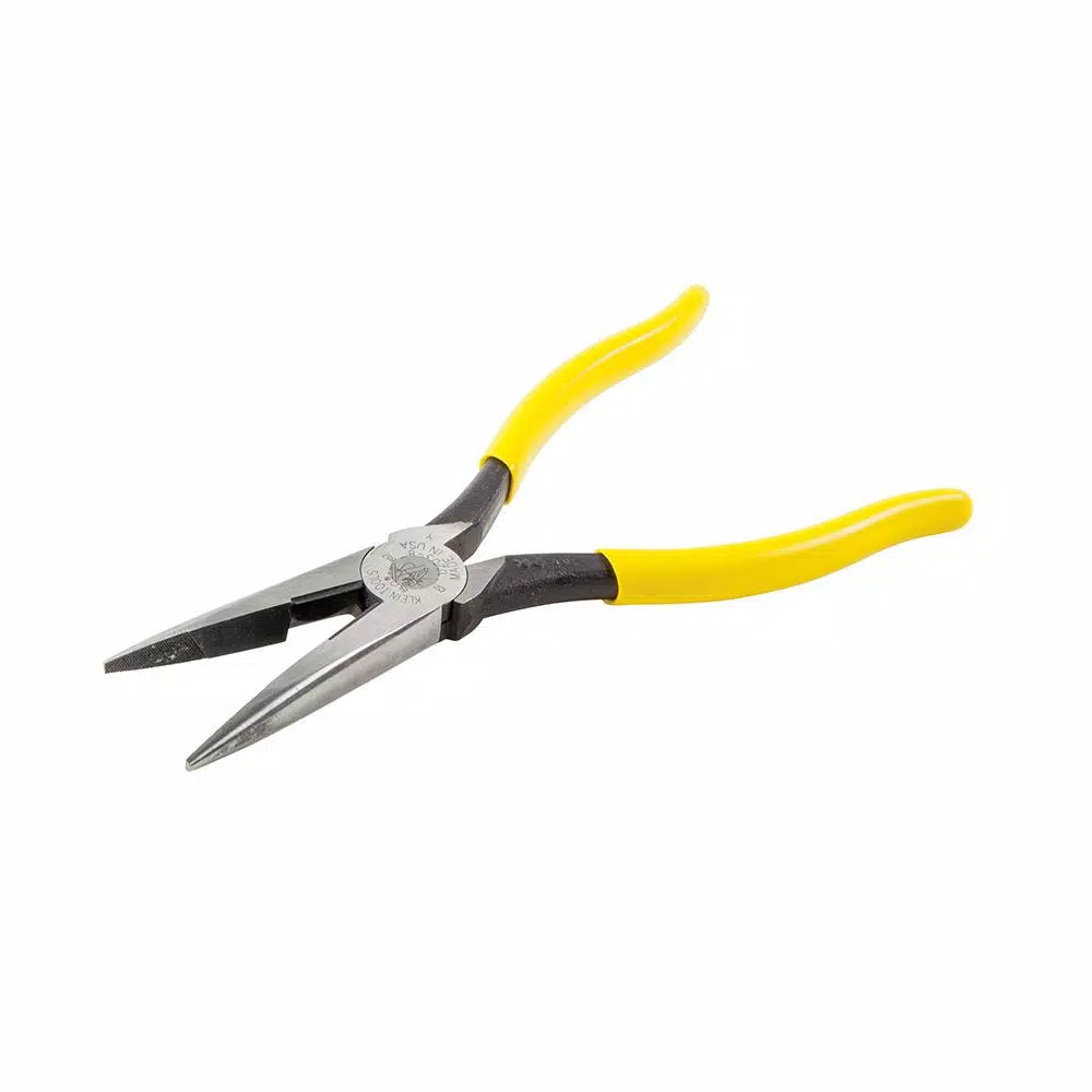 Klein Tools 8 in. Heavy-Duty Long Nose Side Cutting Pliers