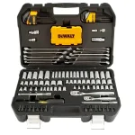 DEWALT 142-Piece 1/4 in. and 3/8 in. Drive Polished Chrome Mechanics Tool Set thumbnail 1
