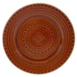 Certified International Aztec Rust Stoneware 12.75 in. Round Platter thumbnail 1