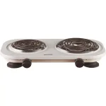 Brentwood Appliances TS-361W 2-Burner 30 in. White Electric Hot Plate thumbnail 1