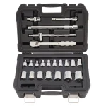 DEWALT 22-Piece 1/2 in. Drive Metric Socket Set with Ratchet and Accessories thumbnail 2