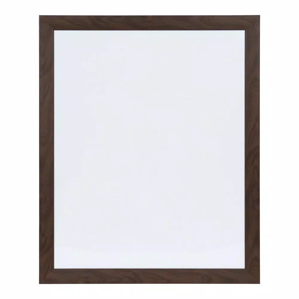 DesignOvation Kate and Laurel Beatrice Walnut Brown Rectangle Magnetic Dry Erase Memo Board