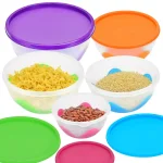 Southern Homewares 5-Piece Multi-Purpose Nested and Stackable Food Storage Bowl Set with Silicone Lids thumbnail 1