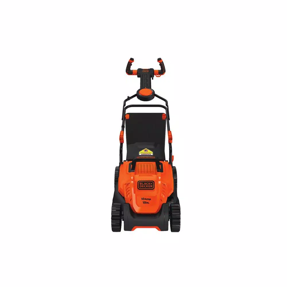 BLACK+DECKER 15 in. 10 Amp Corded Electric Walk Behind Lawn Mower with Pivot Control Handle