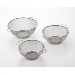 ExcelSteel Stainless Steel Fine Mesh Colander Set with Resting Base (Set of 3) thumbnail 1