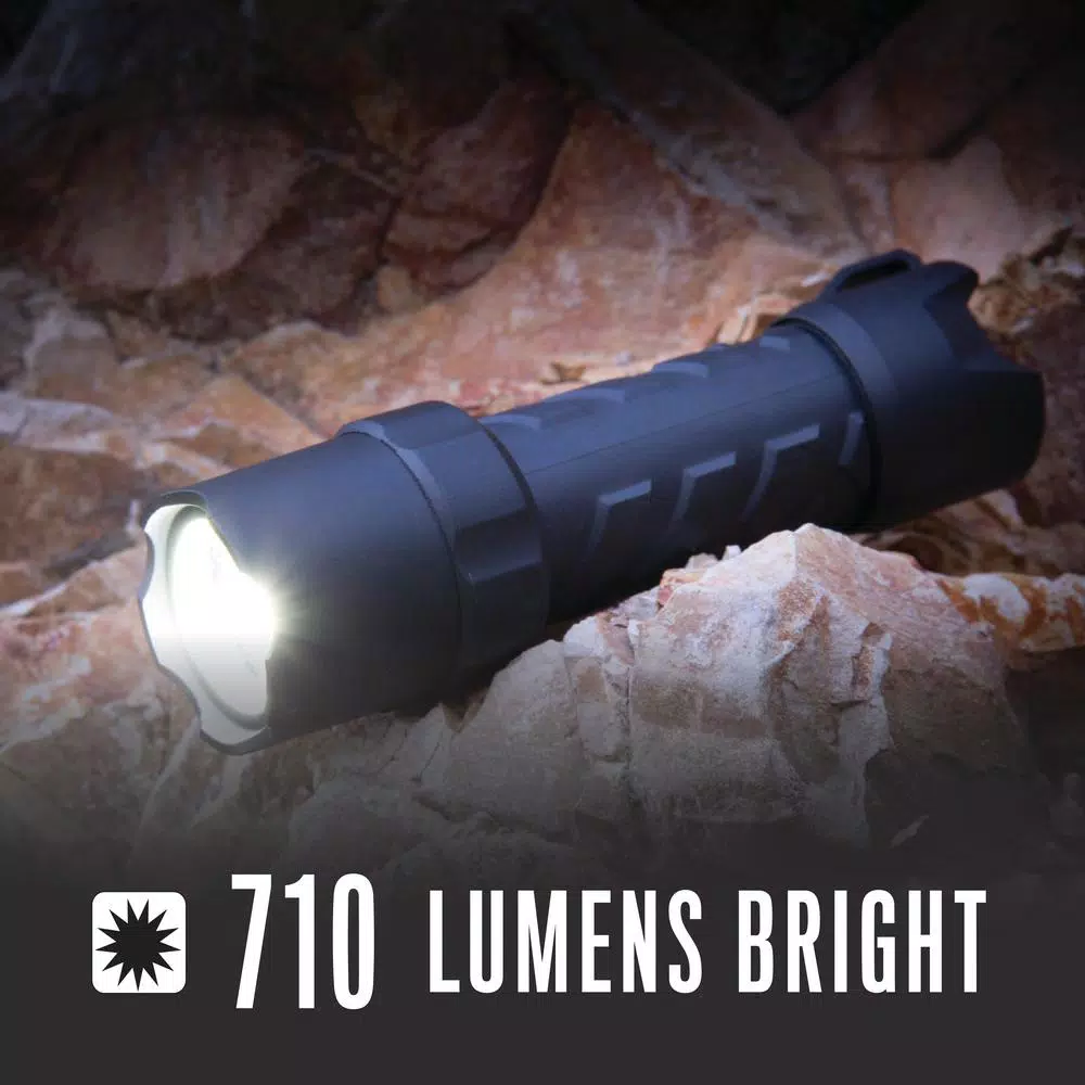 Coast Polysteel 600 Heavy Duty LED Flashlight, 710 Lumens, Waterproof & Crush Proof