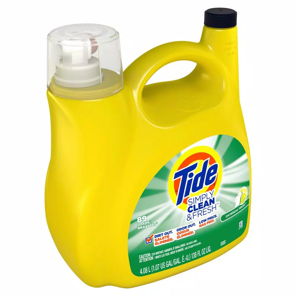 Tide Simply Clean and Fresh Liquid Laundry Detergent, Daybreak Fresh, 138 oz (89 Loads)