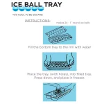 Hutzler 1 in. Natural Ice Ball Mold Ice Tray (3-Pack) - 72 Ice Spheres Total thumbnail 5
