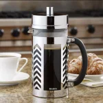 BonJour 8-Cup Chevron French Press, Borosilicate Glass and Stainless Steel thumbnail 5