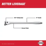 Milwaukee 1/2 in. Drive 15 in. Breaker Bar with 180° Swivel Head thumbnail 2