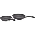 Starfrit The Rock 2-Piece Aluminum Nonstick Frying Pan Set, Black thumbnail 2