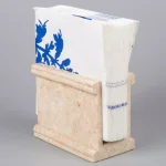 Creative Home Natural Beige Champagne Marble Napkin Holder Stand - Elegant Tabletop Dispenser thumbnail 4