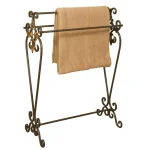 Unbranded Oil-Rubbed Bronze Scroll Metal Quilt Rack Stand thumbnail 2