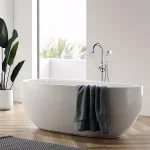 Vanity Art 48 in. Freestanding Single-Handle Claw Foot Tub Faucet with Hand Shower, Polished Chrome thumbnail 4