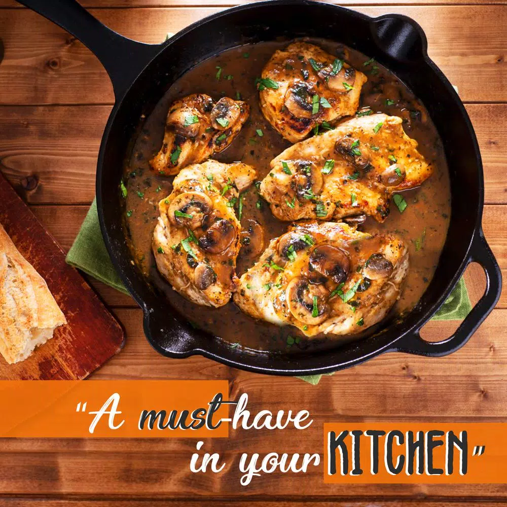 NutriChef 6-Piece Cast Iron Nonstick Skillet Set, Black