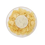 Mind Reader 13 in. Clear Acrylic Chip and Dip Bowl Set, Round Serving Tray for Parties and Entertaining thumbnail 4