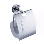 Fresca Alzato Single Post Toilet Paper Holder in Chrome - Heavy Duty Brass thumbnail 1