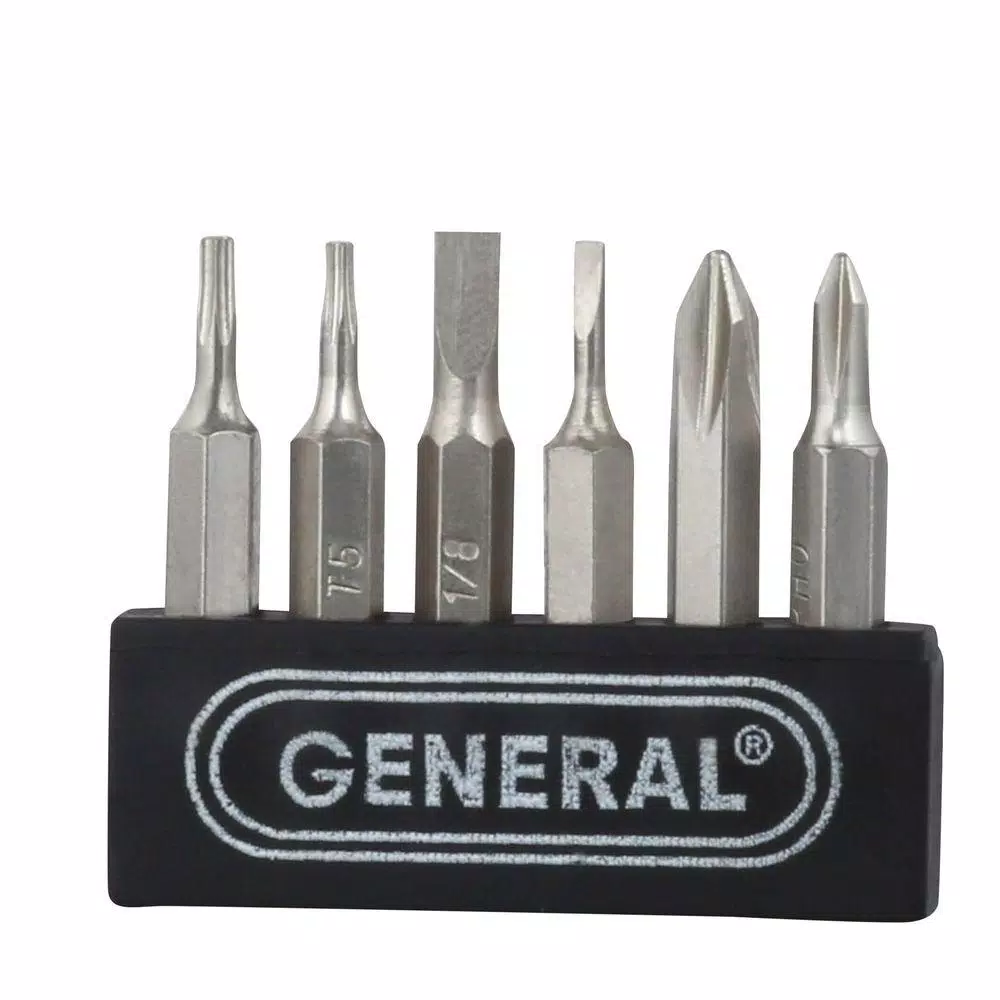 General Tools 10 in. LED Lighted Cordless Precision Power Screwdriver with 6 Bits