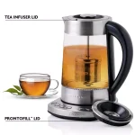 Ovente 1.7L Variable Temperature Glass Electric Kettle with ProntoFill Technology, Silver thumbnail 4