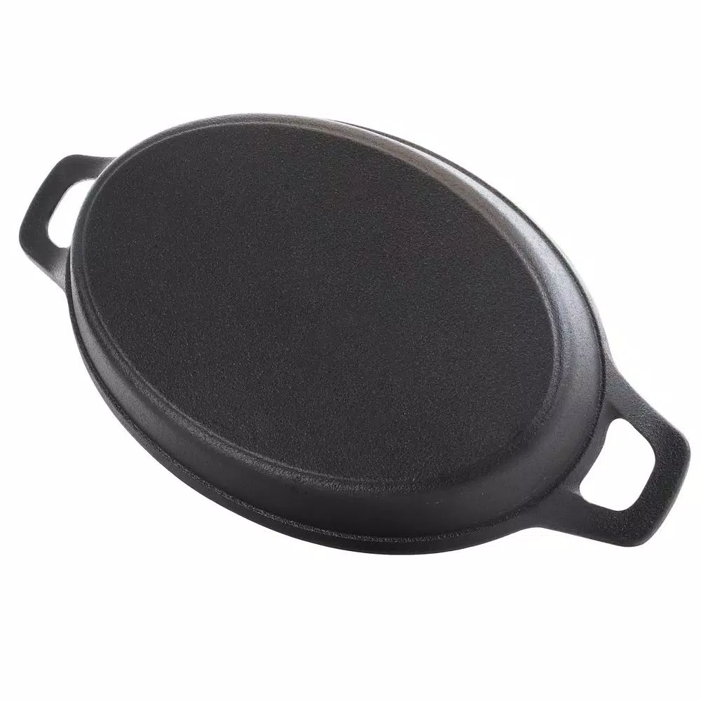 General Store Addlestone 10.5 in. Oval Cast Iron Server with Burned Furwood Base