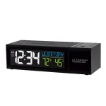 La Crosse Technology Pop-Up Projection Alarm Clock with USB Charging Port, Temperature and Humidity Display, Black thumbnail 3