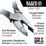 Klein Tools 3-Piece Electrical Hand Tool Set with Side Cutting Pliers, Wire Stripper, and 11-in-1 Screwdriver thumbnail 2