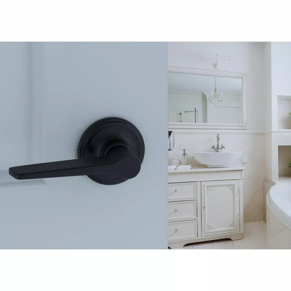Copper Creek Zane Contemporary Black Passage Lever - Modern Interior Door Hardware