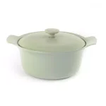 BergHOFF Ron 4.4 Qt. Cast Iron Stock Pot with Lid, Green thumbnail 1