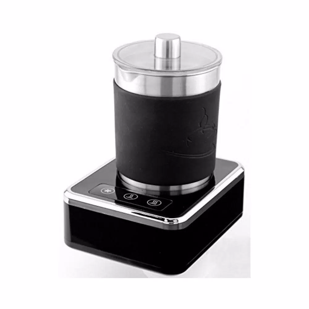OVENTE 7 oz. Stainless Steel Milk Frother with Induction Base, 600W Hot and Cold Frother