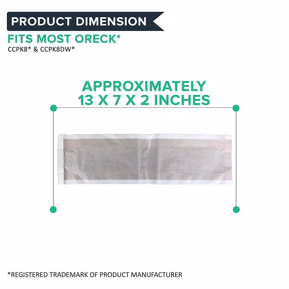 Think Crucial 16-Pack Replacement Vacuum Bags Compatible with Oreck Type CC and XL, Replaces CCPK8 & CCPK8DW