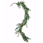 Worth Imports 5 ft. Mixed Pine and Eucalyptus Garland with Mini Pinecones thumbnail 1