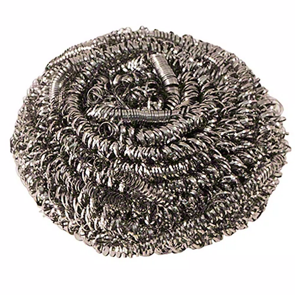 Unbranded Heavy-Duty Stainless Steel Scrubber, 50g Wide-Band Construction, 6-Pack