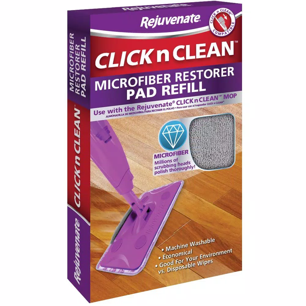 Rejuvenate Click N Clean Microfiber Restorer Pad Refill for Rejuvenate Mop Systems