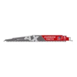 Milwaukee 9 in. Carbide Teeth Reciprocating Saw Blade, 5 TPI for Nail-Embedded Wood Demolition thumbnail 1