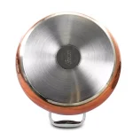 Oster Carabello 6.9 Qt. Round Stainless Steel Nonstick Dutch Oven with Lid and Steamer Insert, Copper thumbnail 2