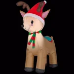 Home Accents Holiday 3.5 ft. Pre-Lit Airblown Inflatable Reindeer with LED Lights, Outdoor Holiday Decoration thumbnail 6