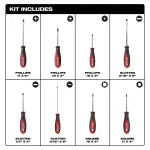 Milwaukee 6-in-1 Electrician Pliers and 8-Piece Screwdriver Set Combo thumbnail 4