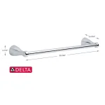 Delta Foundations 18 in. Single Towel Bar in Polished Chrome thumbnail 7