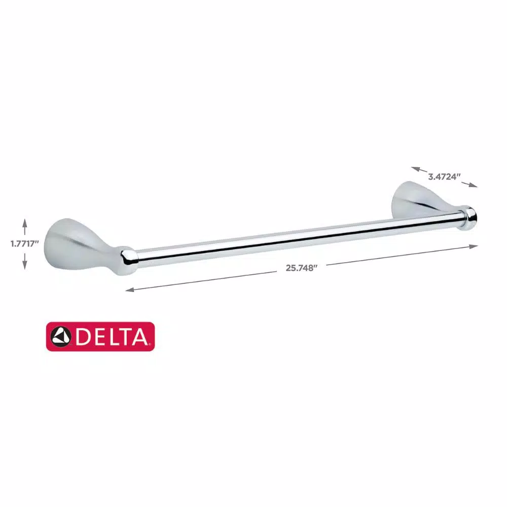 Delta Foundations 18 in. Single Towel Bar in Polished Chrome