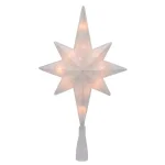 Northlight Frosted Bethlehem Star Christmas Tree Topper with Gold Scrolling Design and Clear Mini Lights thumbnail 2